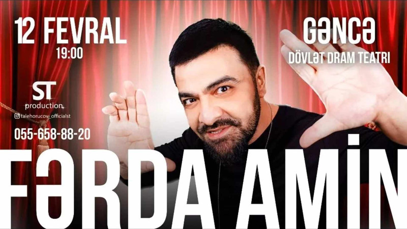Fərda Amin Gəncə səhnəsində çıxış edəcək