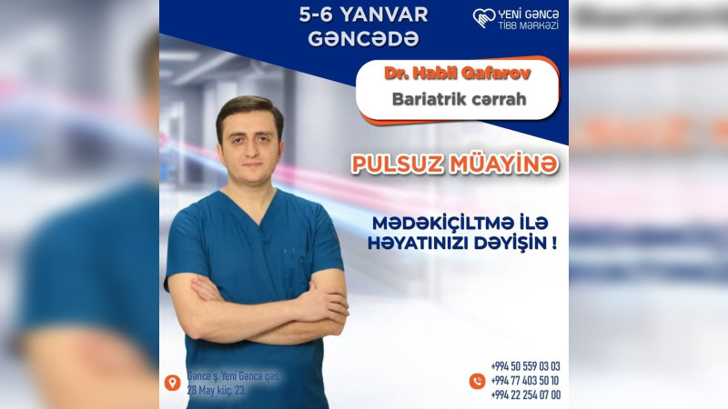 Gəncədə ödənişsiz tibbi aksiya təşkil olunacaq