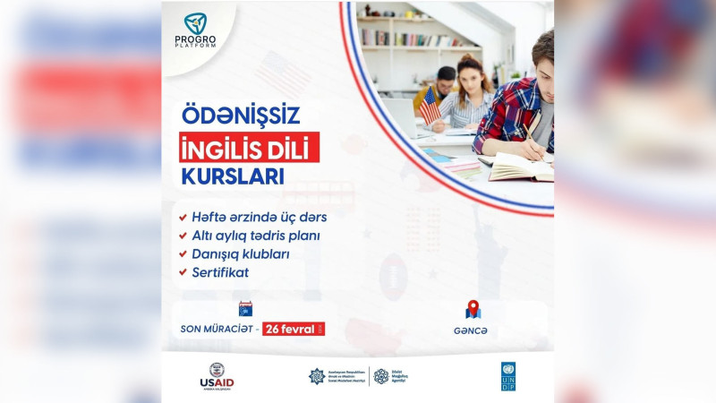 “PROGRO” III ingilis dili kurslarına qeydiyyata başlayıb