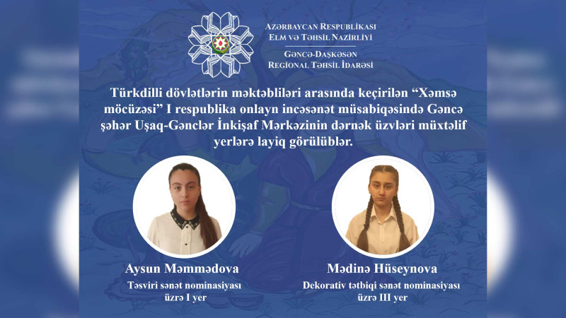 Məktəblilərimiz “Xəmsə möcüzəsi” müsabiqəsində qalib olublar