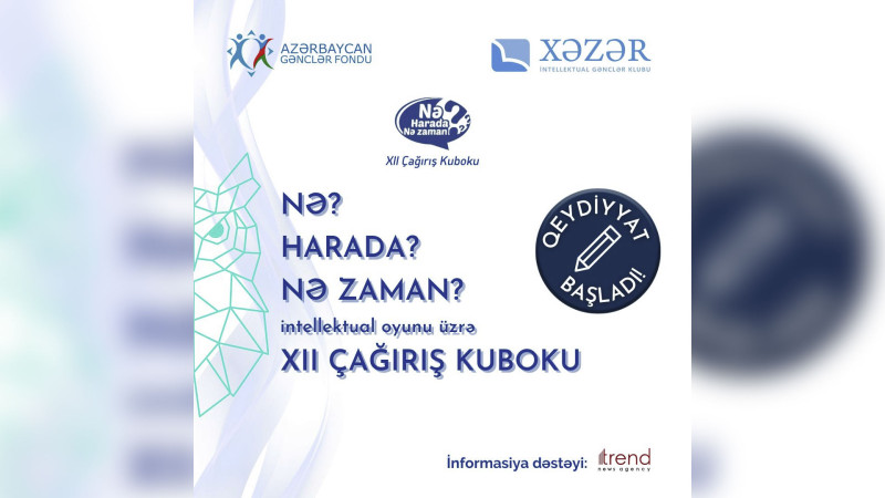 XII Çağırış Kubokuna qeydiyyat aparılır