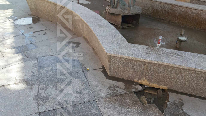 Fontanı su ilə təchiz edən boruda qəza baş verib