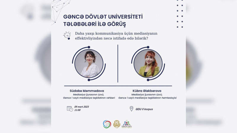 Mediasiya Təşkilatının təsisçiləri tələbələrlə görüşəcəklər