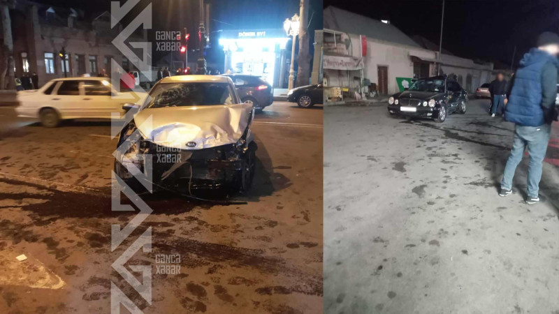 Qırmızı işıqda keçən “Kia” qəzaya səbəb olub