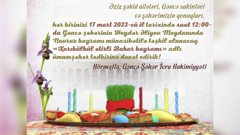 “Xarıbülbül ətirli Bahar bayramı” adlı tədbir keçiriləcək