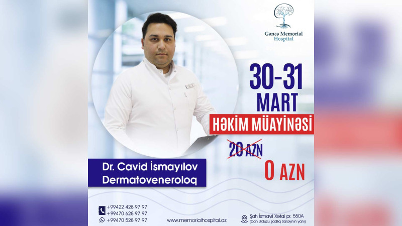 Gəncə Memorial Hospitalında tibbi aksiya baş tutacaq