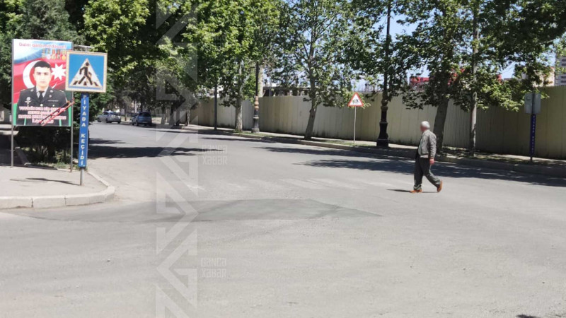 Regional Təhsil idarəsinin qarşısında “zebra” silinib