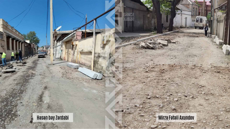 Gəncədə abadlaşdırma işləri görülür