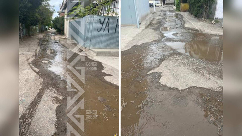 Bu küçədə illərdir kanalizasiya suları yola axır