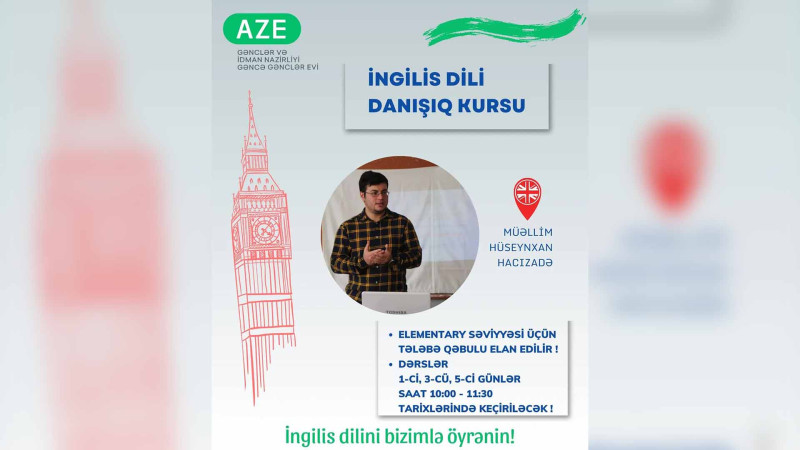 İngilis dili kursuna yazılmaq istəyənlərin nəzərinə