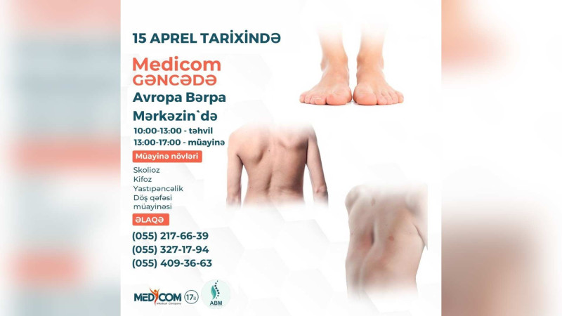 “Medicom” ortez-protez mərkəzinin əməkdaşları şəhərimizə gəlir