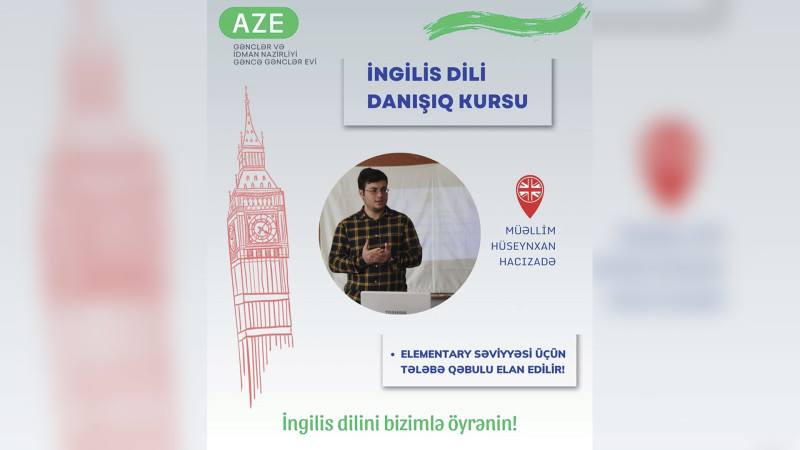 Ödənişsiz danışıq kursuna qeydiyyat başlayıb