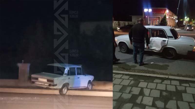 İki “VAZ” toqquşub, biri yoldan çıxıb