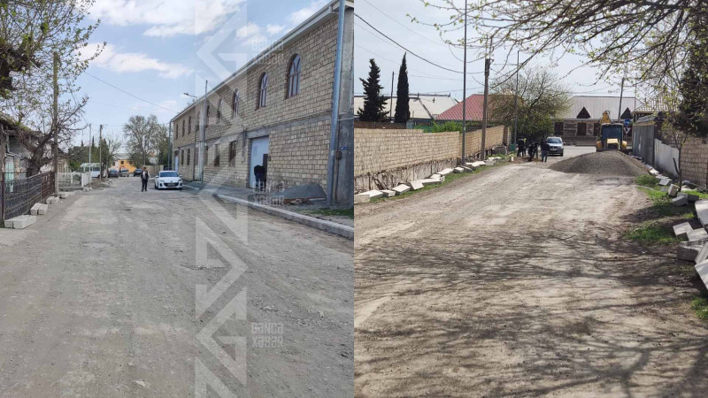 Gəncədə abadlaşdırma işləri görülür