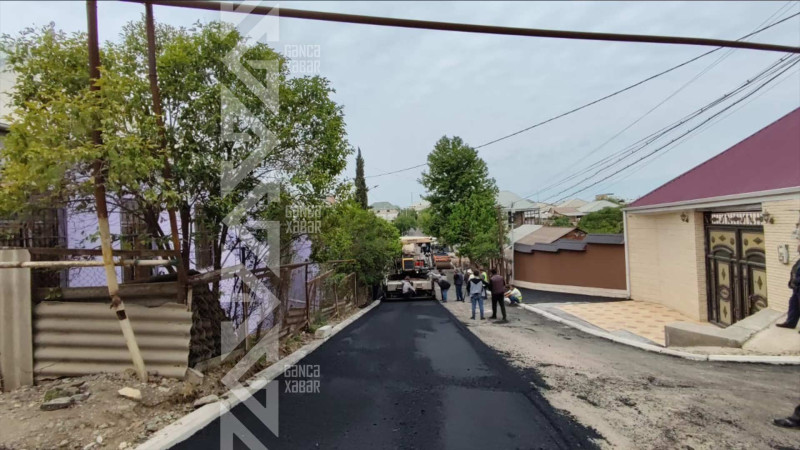 Yusif Axundzadə küçəsində yol infrastrukturu yaradılıb