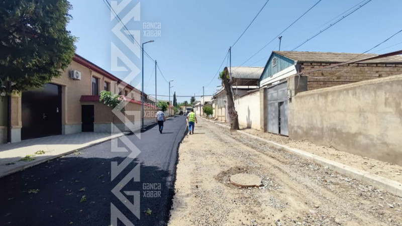 Daha bir küçədə yol infrastrukturu salınır