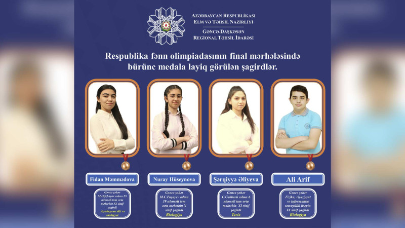 Gəncəli məktəblilər valideyn və müəllimlərini sevindiriblər