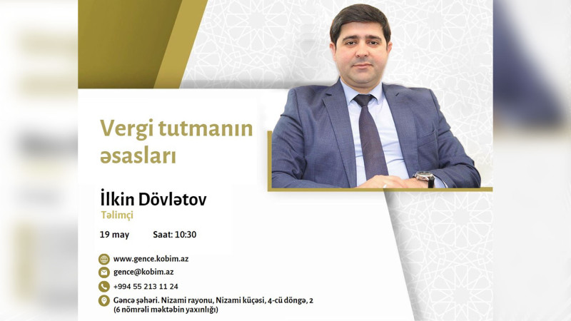 KOBİM-də Vergi tutmanın əsasları mövzusunda təlim olacaq