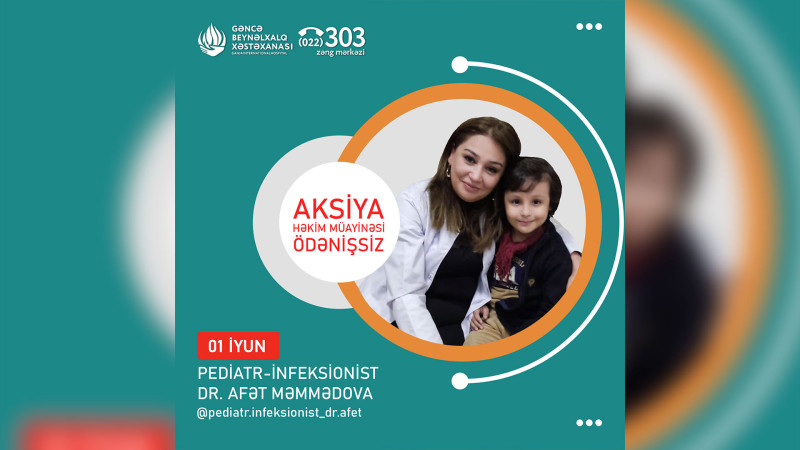 Uşaqların Beynəlxalq Müdafiəsi Günü ilə əlaqədar tibbi aksiya olacaq