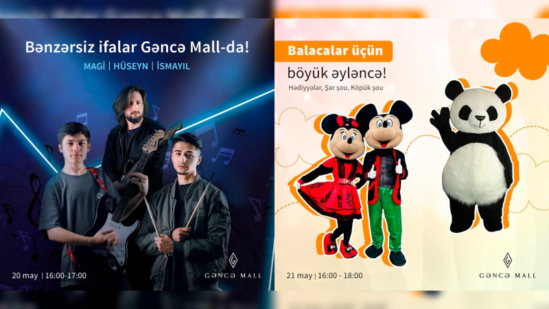 “Gəncə Mall” bu həftəsonuna olan proqramını açıqlayıb