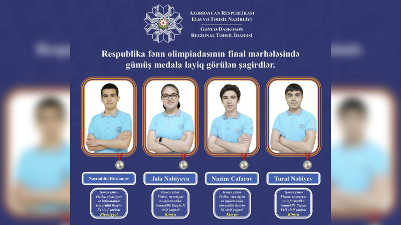 Məktəblilərimiz olimpiadada gümüş medal əldə ediblər