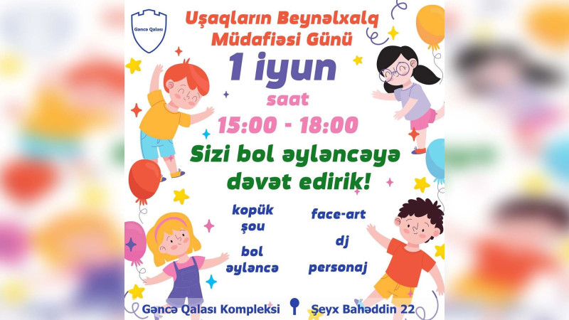“Gəncə Qalası” ticarət kompleksində uşaqlar üçün proqram baş tutacaq