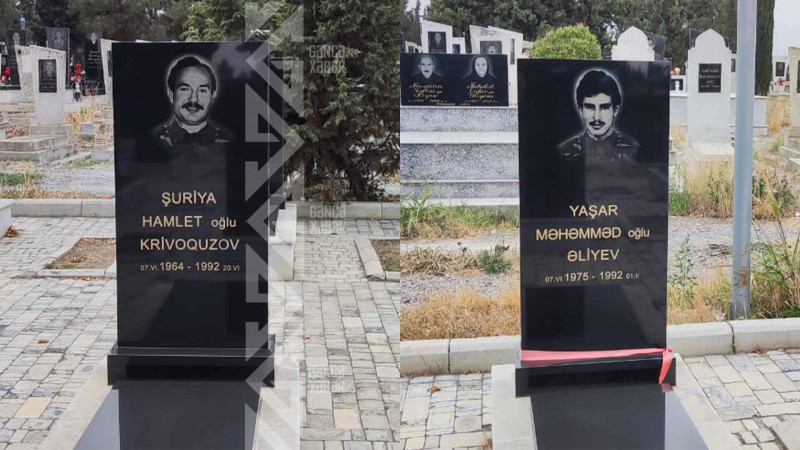 Şəhidlər Şuriyə Krivoquzov və Yaşar Əliyevin mövlududur