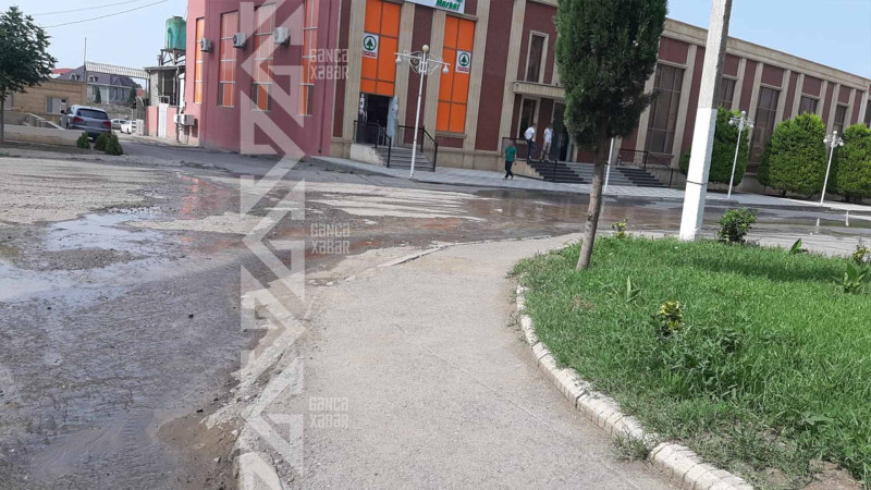 Mahrasa bağında su borusu partlayıb