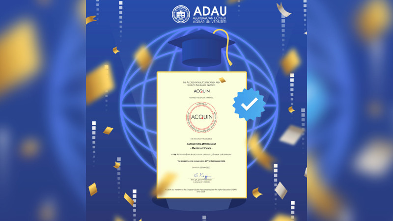 ADAU-nun magistr ixtisaslarından biri beynəlxalq akkreditasiyadan keçib