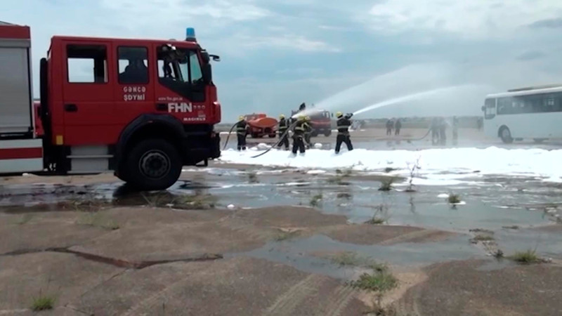 Gəncə Beynəlxalq Hava Limanında FHN-in təlimi baş tutub
