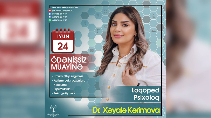 Gəncədə loqoped pasiyentləri ödənişsiz qəbul edəcək