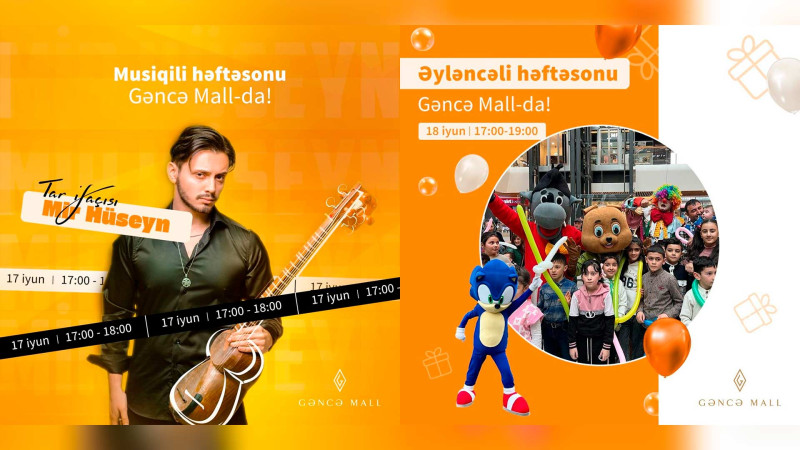 “Gəncə Mall”da həftəsonu əyləncə proqramı keçiriləcək