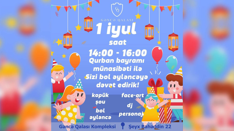 Qurban bayramı ilə əlaqədar əyləncə proqramı keçiriləcək