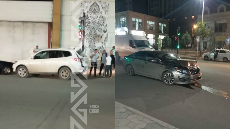 Yeni Gəncədə iki minik avtomobili toqquşub