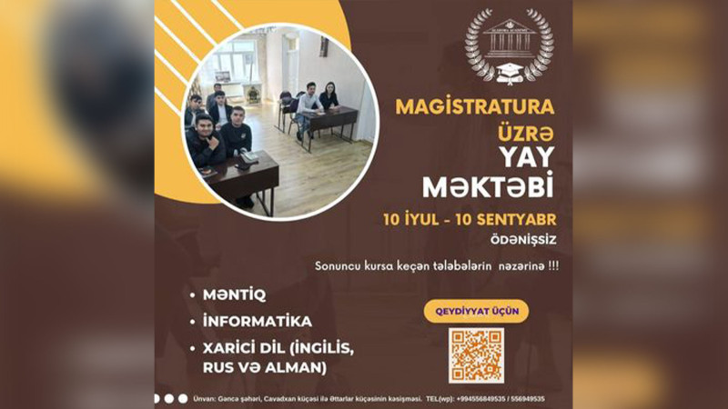 Daha bir təhsil mərkəzində ödənişsiz magistr hazırlığı start götürür