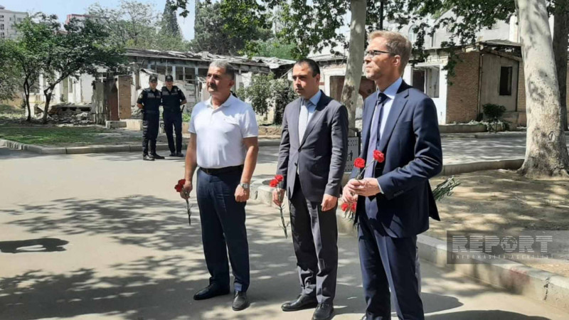 İsveçin səfiri şəhərimizdə erməni terroru ilə tanış olub