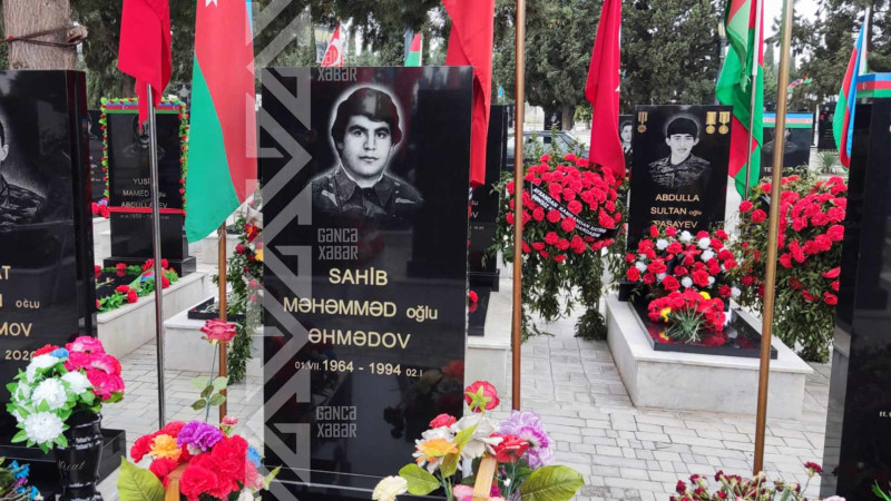 Şəhid Sahib Əhmədovun mövlududur