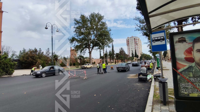Yeni asfaltlanmış prospektdə lüklərin qapaqları dəyişdirilib