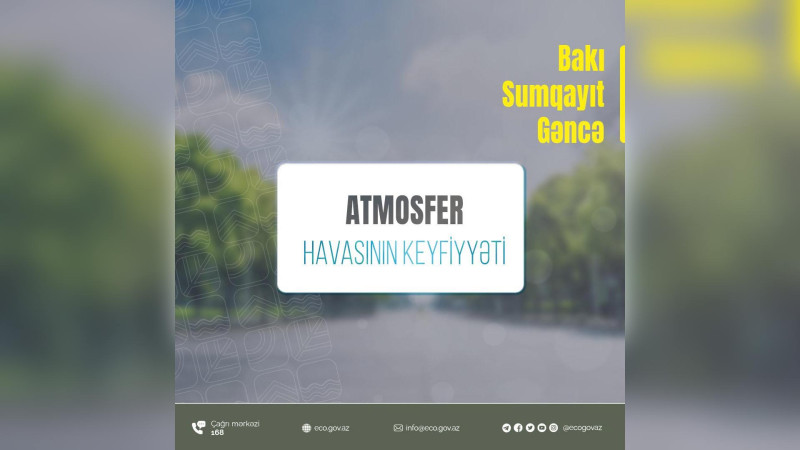 Atmosfer havasının keyfiyyəti yoxlanılıb