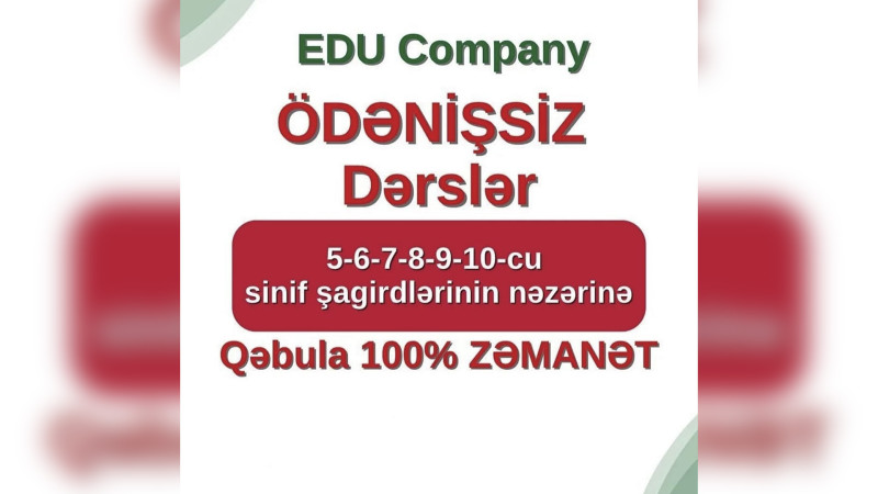 Ödənişsiz yay məktəbinə qeydiyyat aparılır