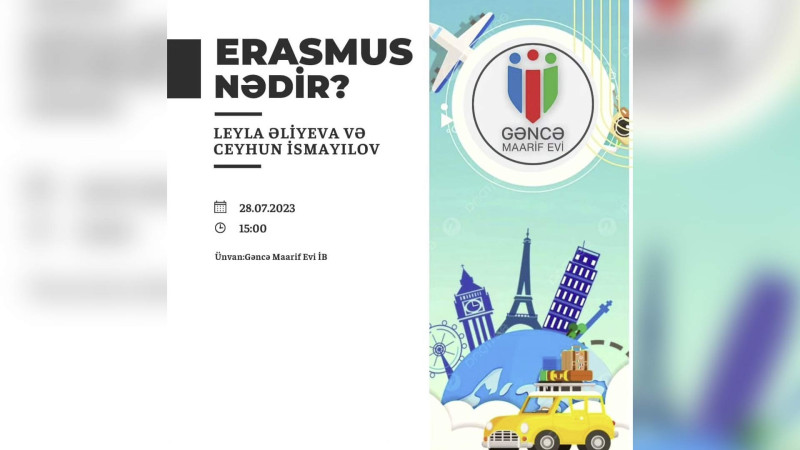 “Erasmus nədir?” mövzusunda təlim baş tutacaq