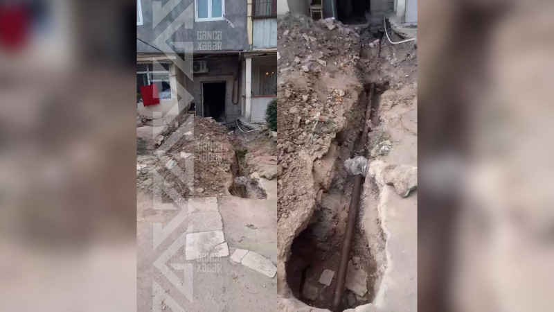 Gəncə sakinləri “Azərsu” əməkdaşlarının yarımçıq işlərindən narazıdırlar