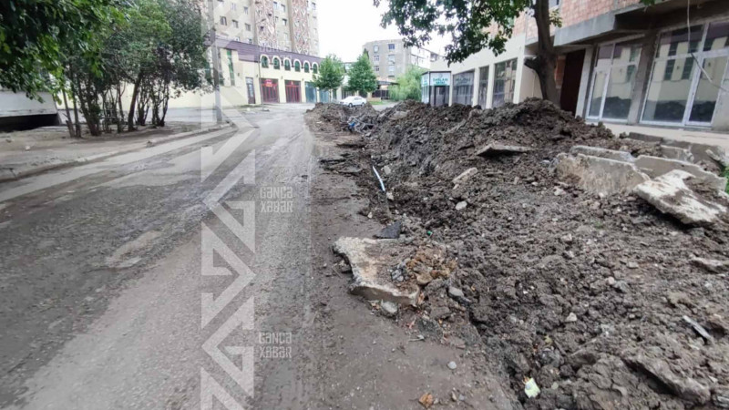 Kommunal qəza baş verən ərazi qazılıb və üstü bağlanmayıb