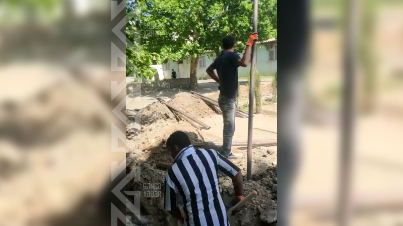 Mahrasa bağının sakinləri burada aparılan tikinti işindən narazıdırlar