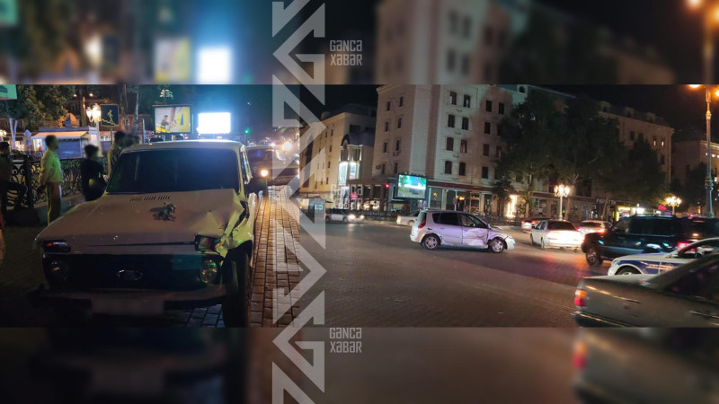 Dönmə işıqlarını yandırmayan avtomobil qəzaya səbəb olub