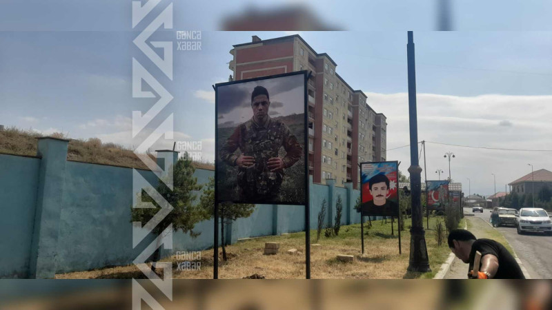 Şəhər sakinləri Vətən müharibəsi şəhidinin xatirəsini yad ediblər