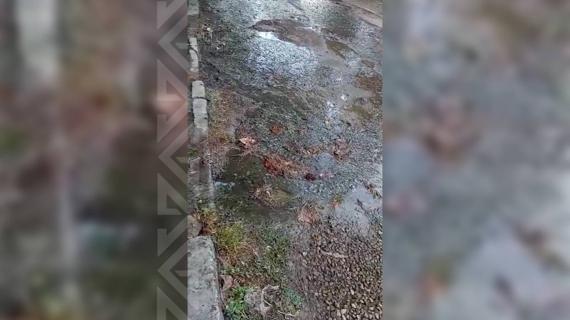 Aida İmanquliyeva küçəsində çirkab axır