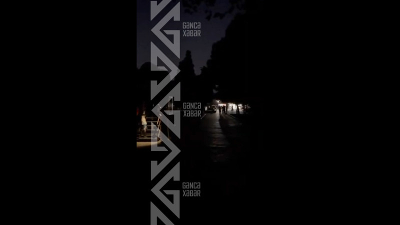 Füzuli parkı axşam saatlarında zülmətə bürünür