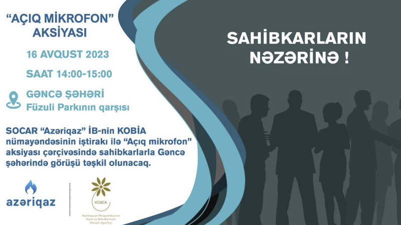 Sahibkarlar üçün “Açıq mikrofon” aksiyası baş tutacaq