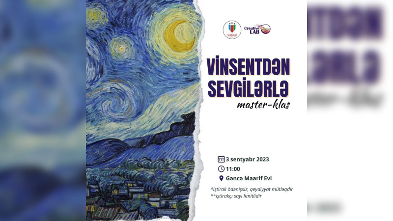 Vinsentdən Sevgilərlə adlı master-klas baş tutacaq